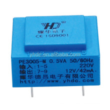 0.5VA 230V 220V power PCB mounting mini power transformer